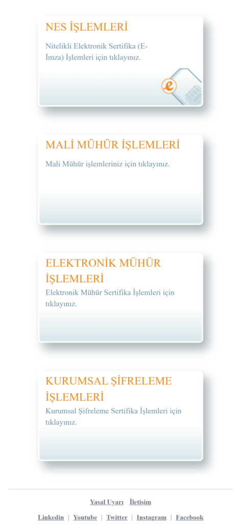 e imza şifre alma